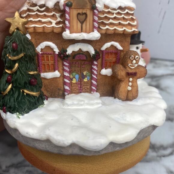 Vintage Gingerbread House Resin Candle Topper Our America Gift 1999 Holidays - Picture 6 of 7